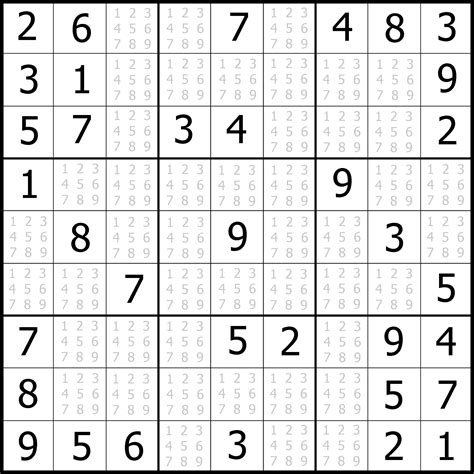 Sudoku puzzle examples image